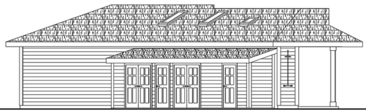 Left Elevation for House Plan #342380