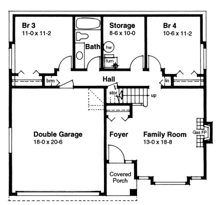 Basement Plan for House Plan #202031