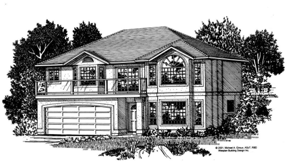 Full Rendering for House Plan #202031