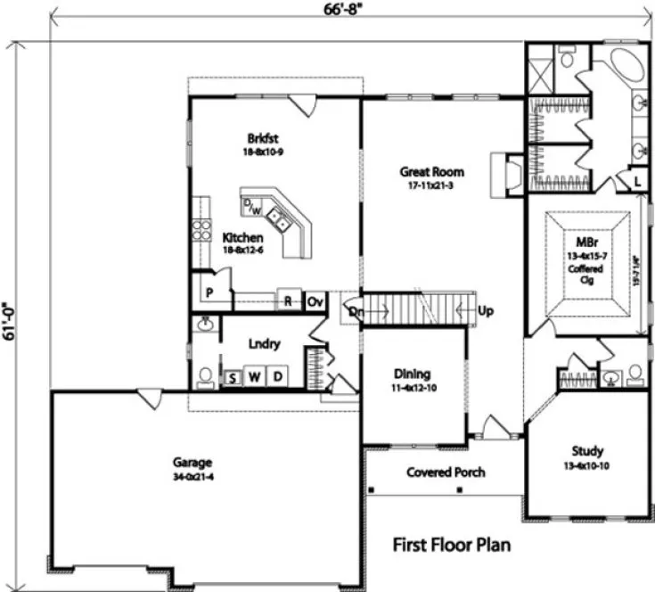 Main Floor Plan for House Plan #416352