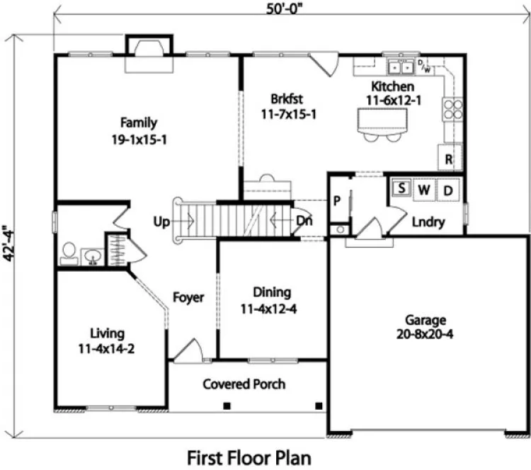 Main Floor Plan for House Plan #412062