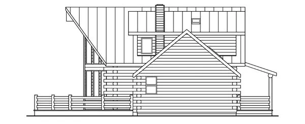 Left Elevation for House Plan #345203