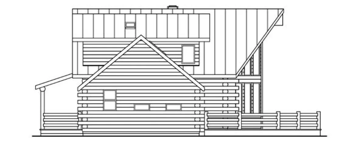 Right Elevation for House Plan #345203