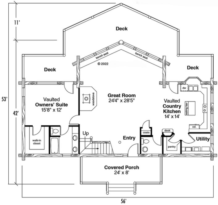 Main Floor Plan for House Plan #345203
