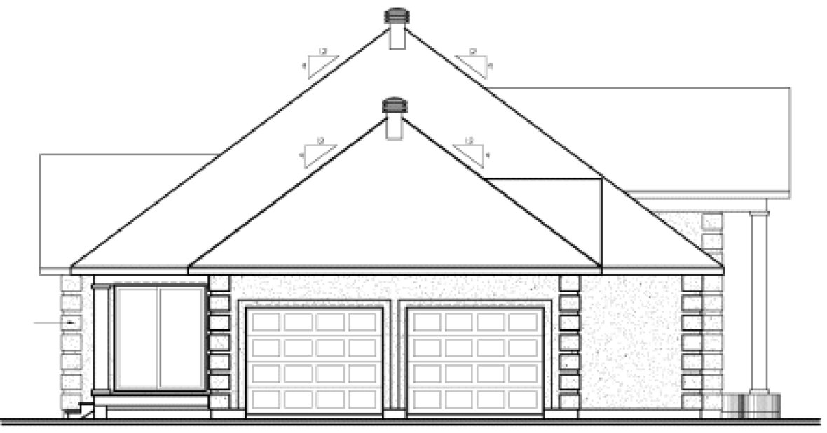 Left Elevation for House Plan #146622