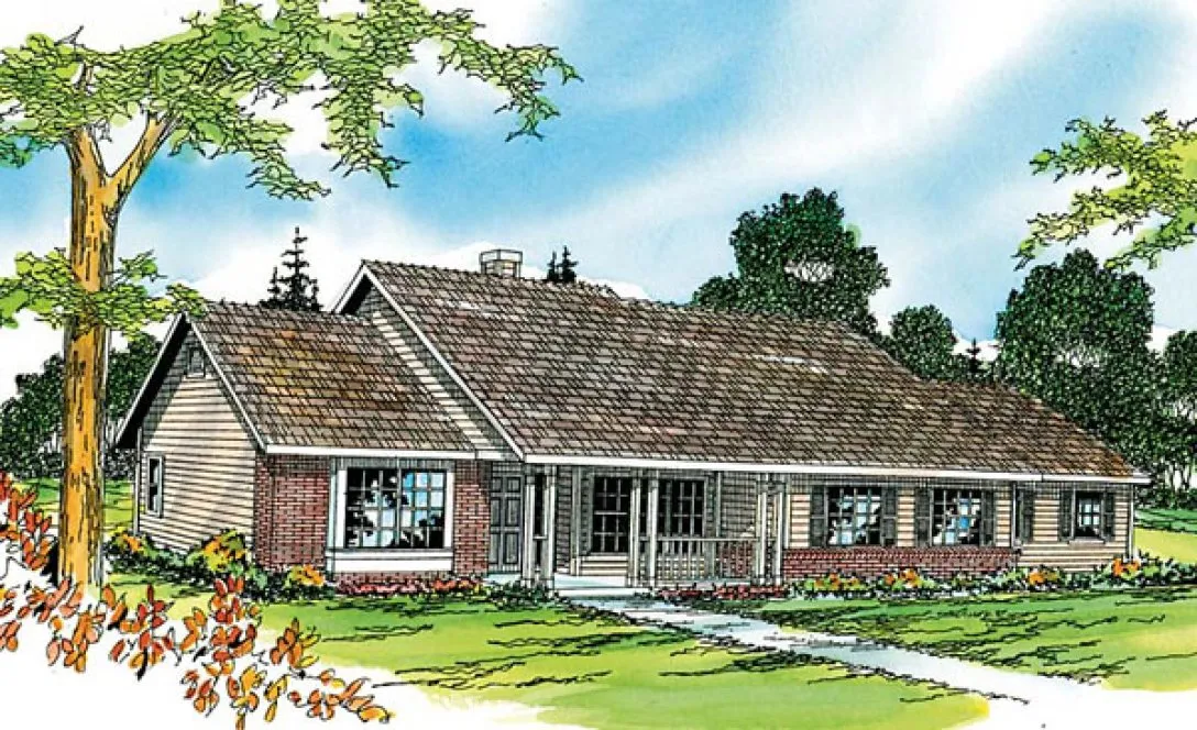 Full Rendering for House Plan #343403