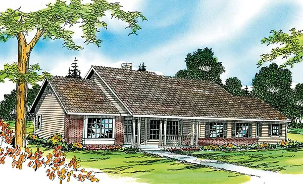 Full Rendering for House Plan #343403