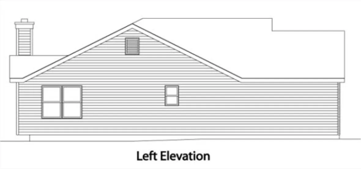 Left Elevation for House Plan #415062