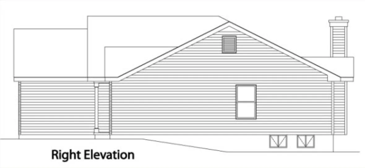 Right Elevation for House Plan #415062