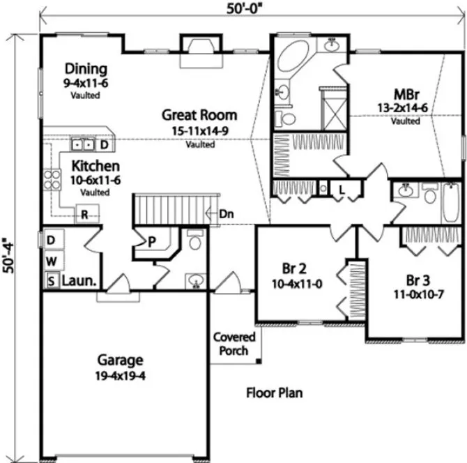 Main Floor Plan for House Plan #415062