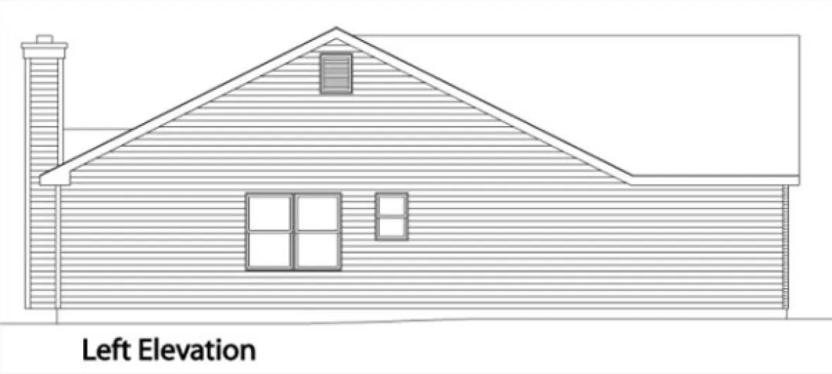 Left Elevation for House Plan #416062