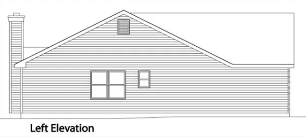 Left Elevation for House Plan #416062