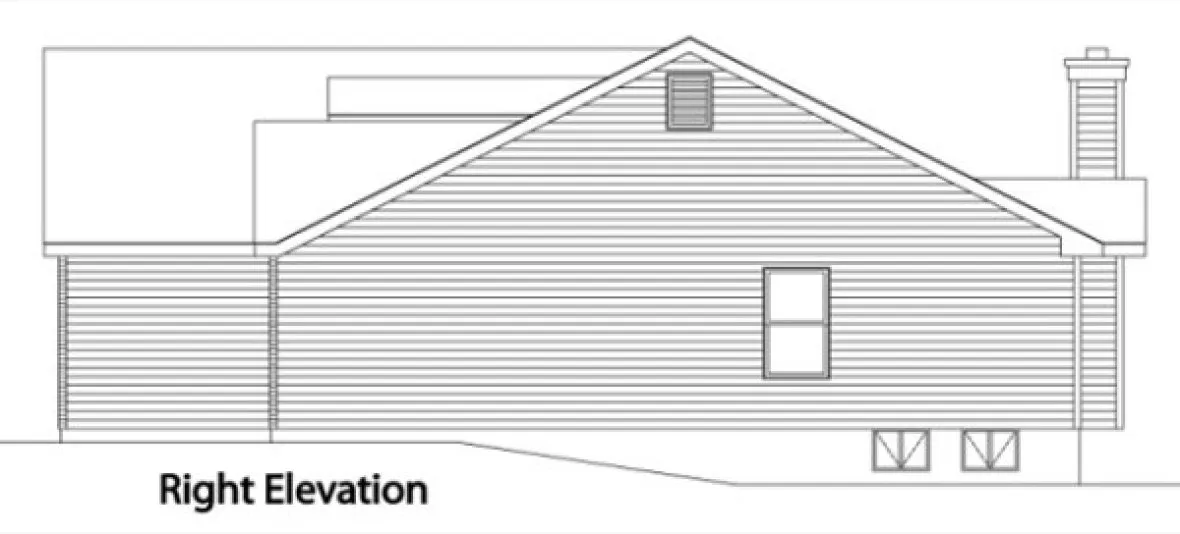 Right Elevation for House Plan #416062