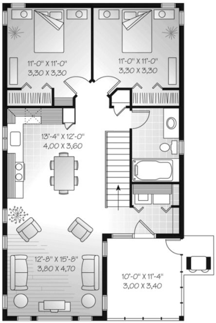 Second Floor Plan for House Plan #143392