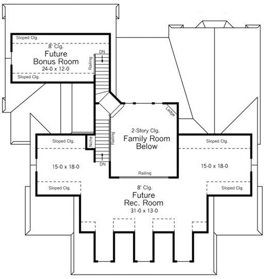 Second Floor Plan for House Plan #285191