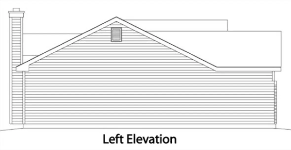 Left Elevation for House Plan #417062