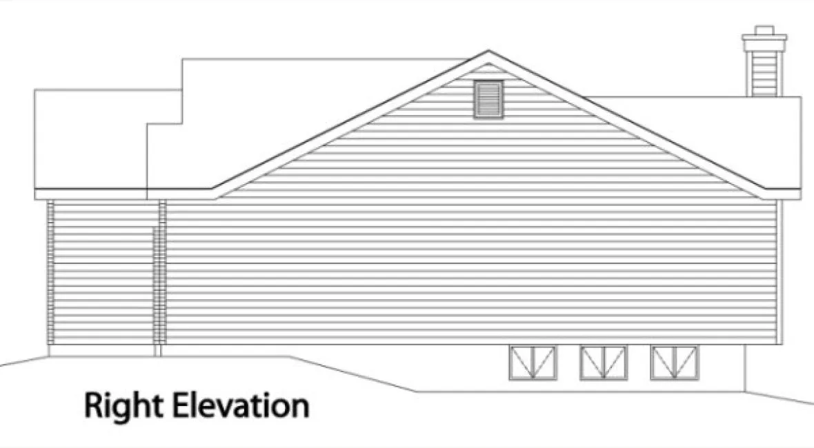 Right Elevation for House Plan #417062