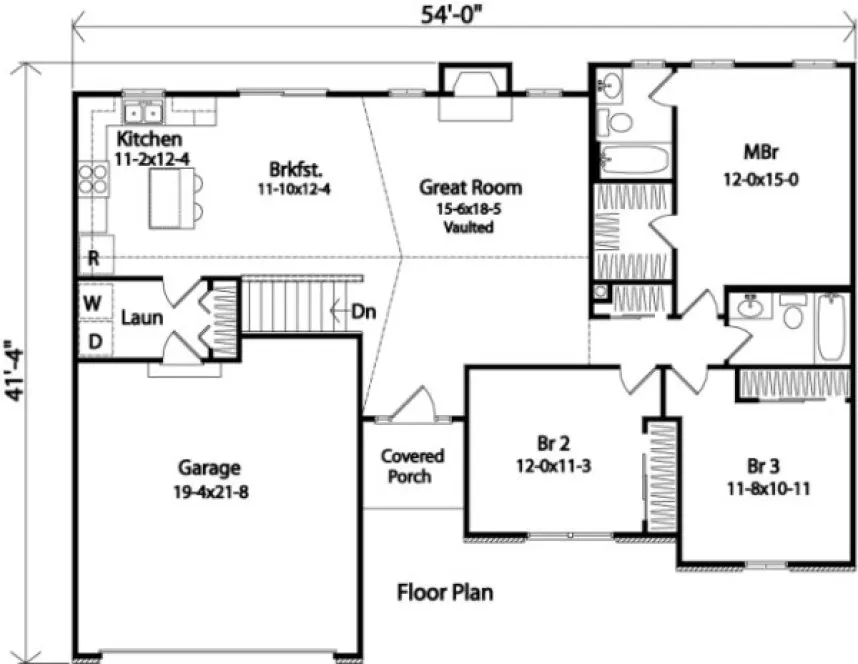 Main Floor Plan for House Plan #417062