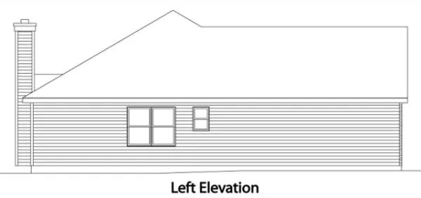 Left Elevation for House Plan #418062