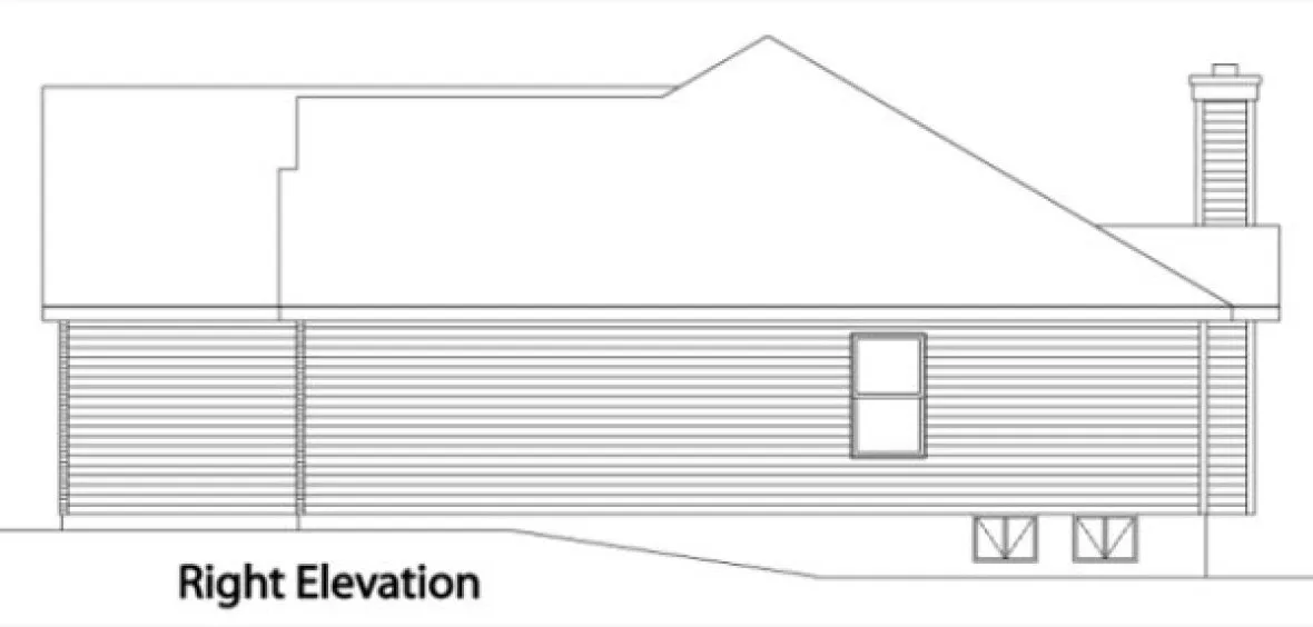 Right Elevation for House Plan #418062