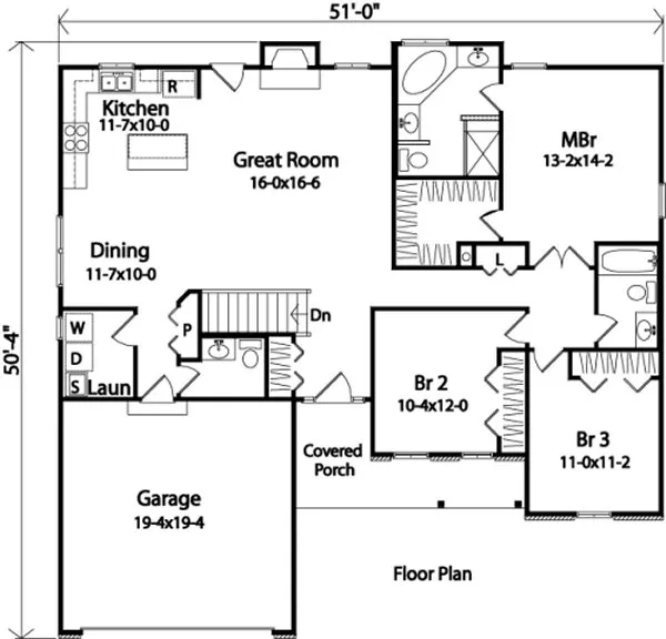 Main Floor Plan for House Plan #418062
