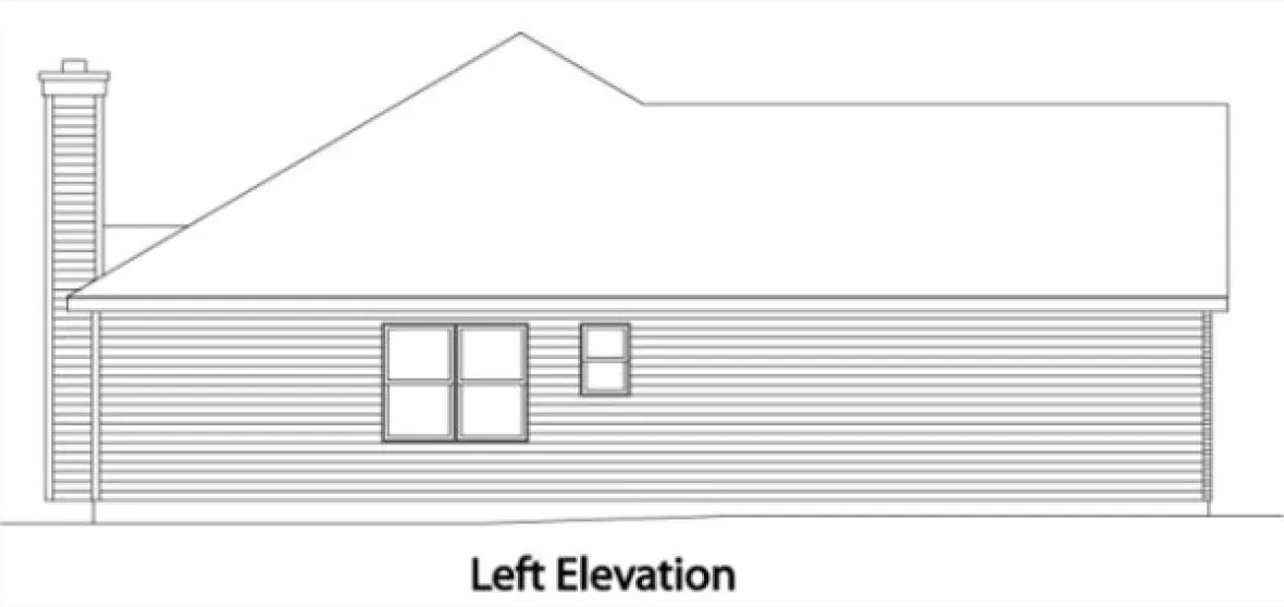 Left Elevation for House Plan #419062