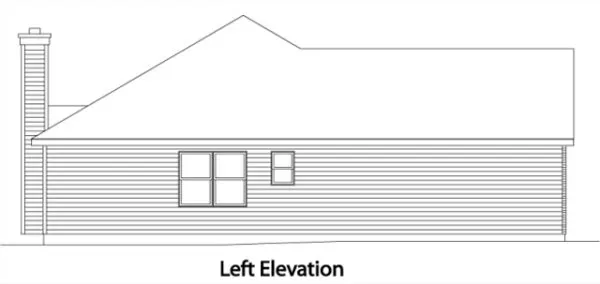 Left Elevation for House Plan #419062