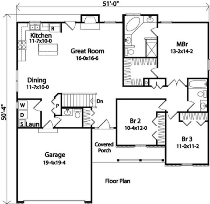 Main Floor Plan for House Plan #419062