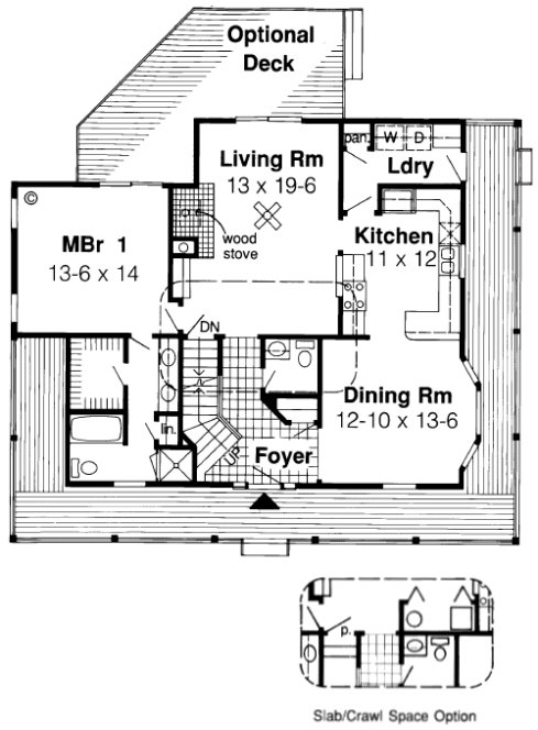 Main Floor Plan for House Plan #181785