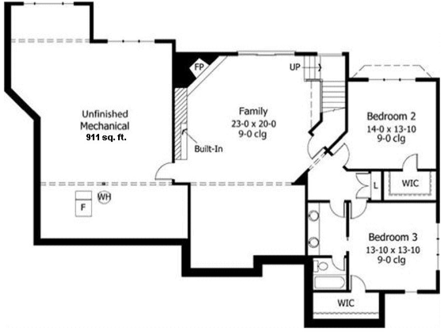 Basement Plan for House Plan #283083
