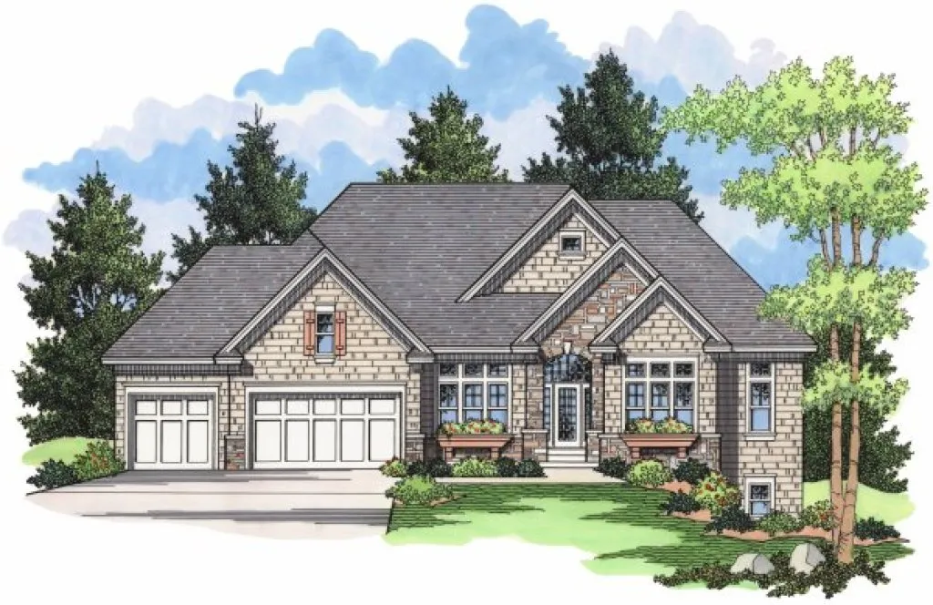 Full Rendering for House Plan #283083
