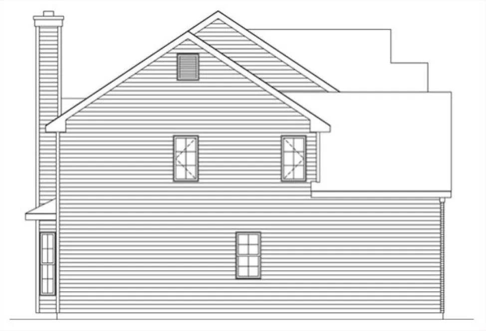 Left Elevation for House Plan #410162