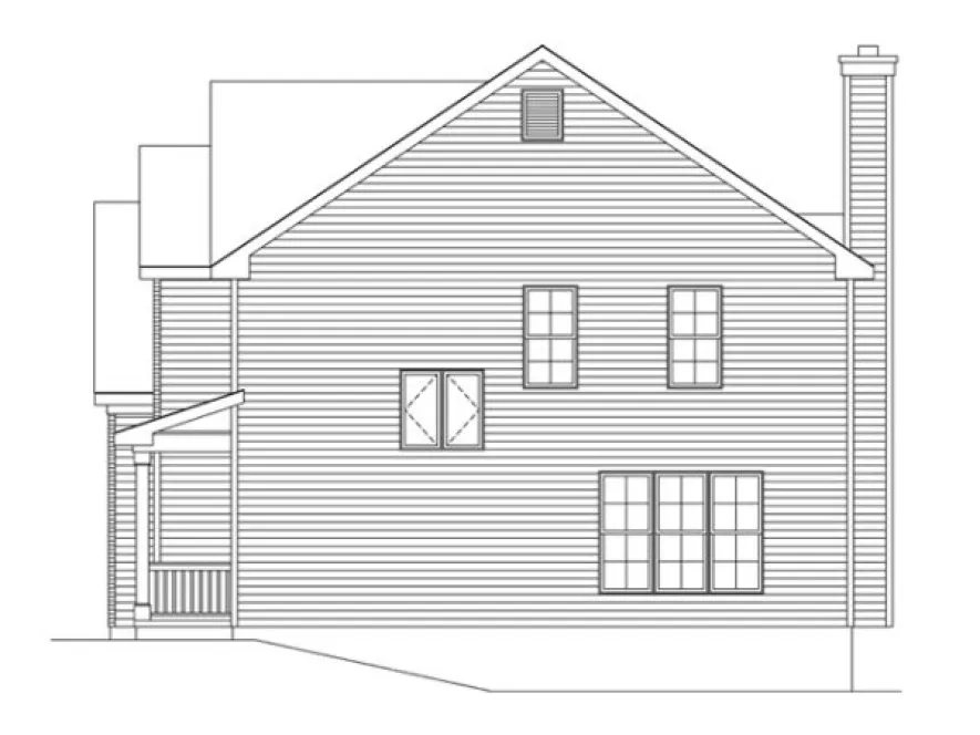 Right Elevation for House Plan #410162