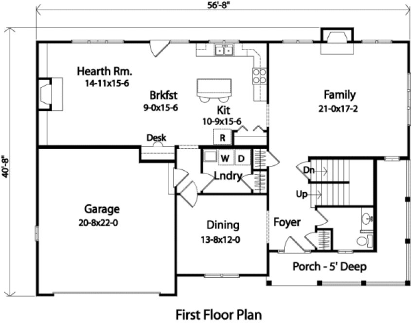 Main Floor Plan for House Plan #411162