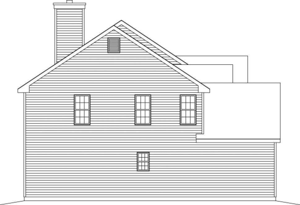 Left Elevation for House Plan #410172