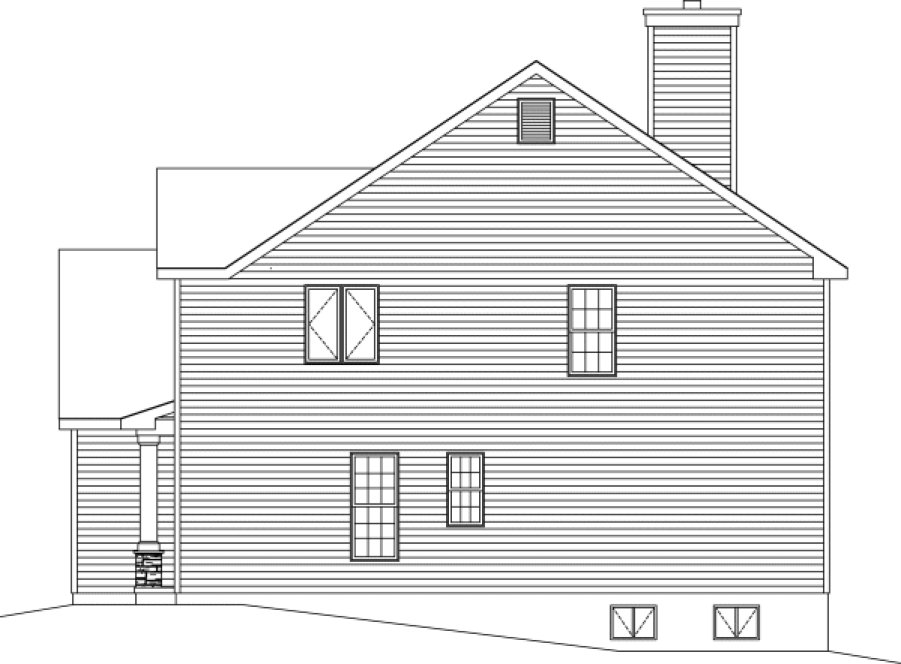Right Elevation for House Plan #410172