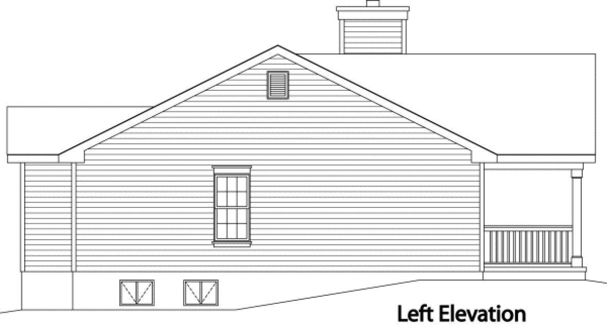 Left Elevation for House Plan #413172