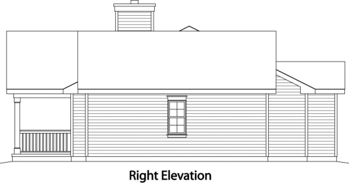 Right Elevation for House Plan #413172