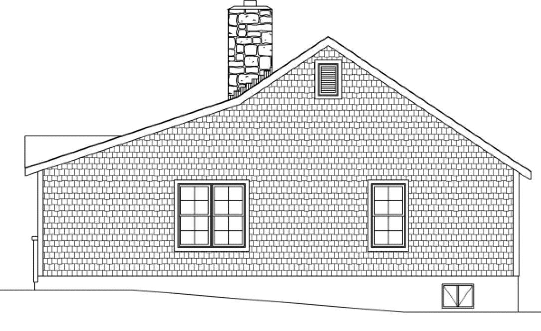 Right Elevation for House Plan #410472