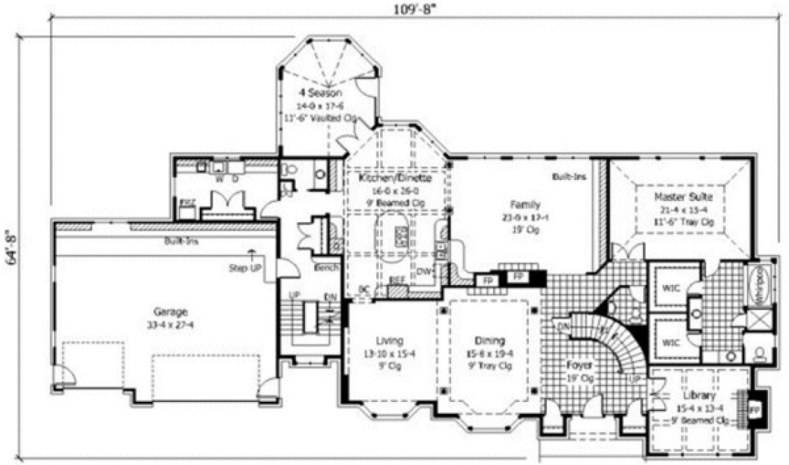 Main Floor Plan for House Plan #280005