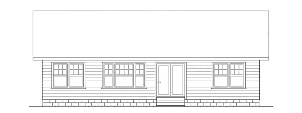 Rear Elevation for House Plan #343803
