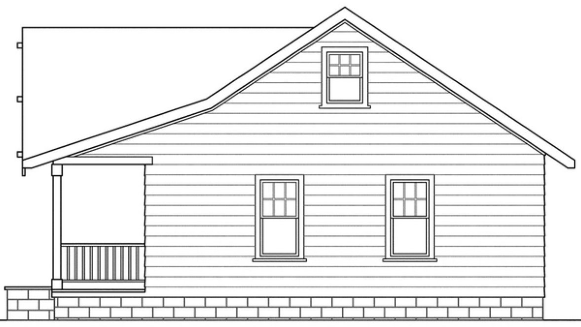 Right Elevation for House Plan #343803