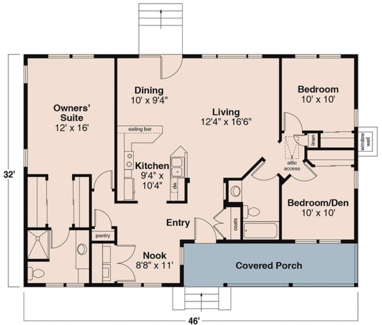 Main Floor Plan for House Plan #343803