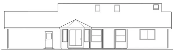Rear Elevation for House Plan #340903