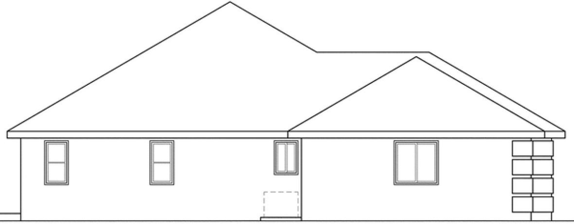 Left Elevation for House Plan #346903