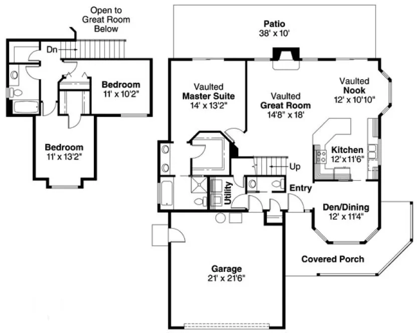 Main Floor Plan for House Plan #344113