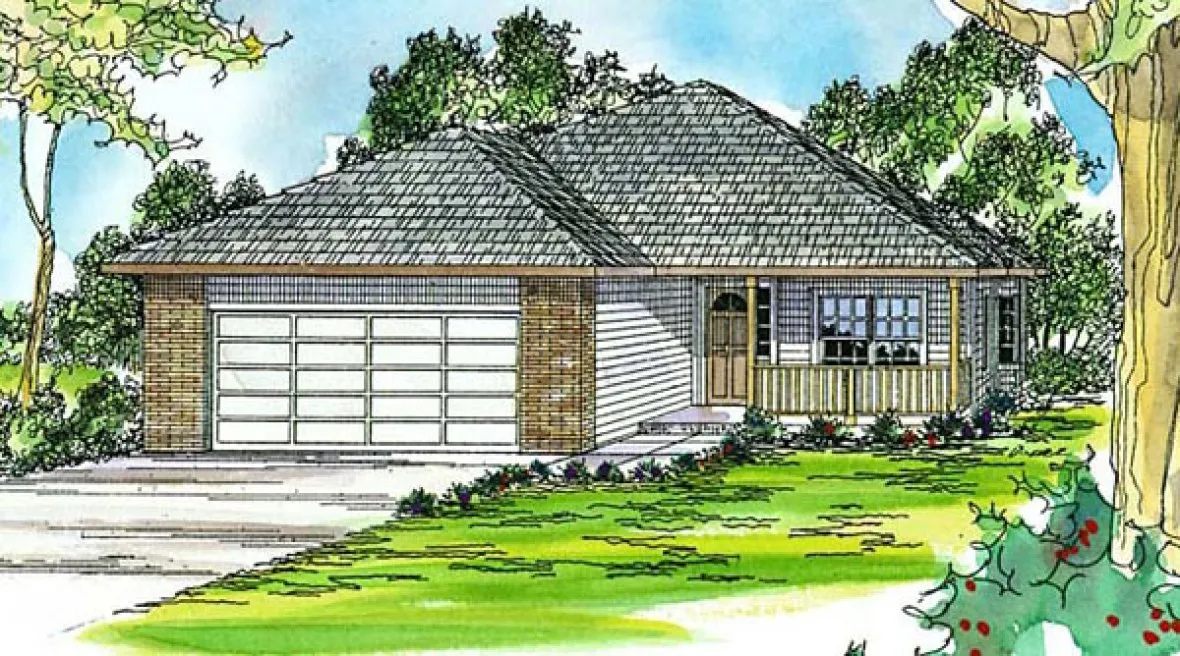 Full Rendering for House Plan #345113