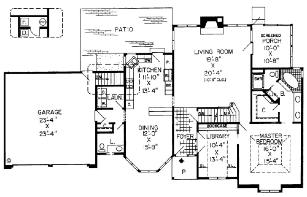 Main Floor Plan for House Plan #181555
