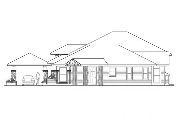 Right Elevation for House Plan #342213