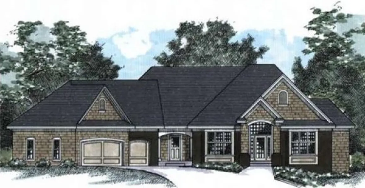 Full Rendering for House Plan #281094